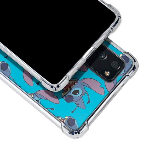 Disney Lilo and Stitch Face Expression Pattern Galaxy S20 FE Clear Case